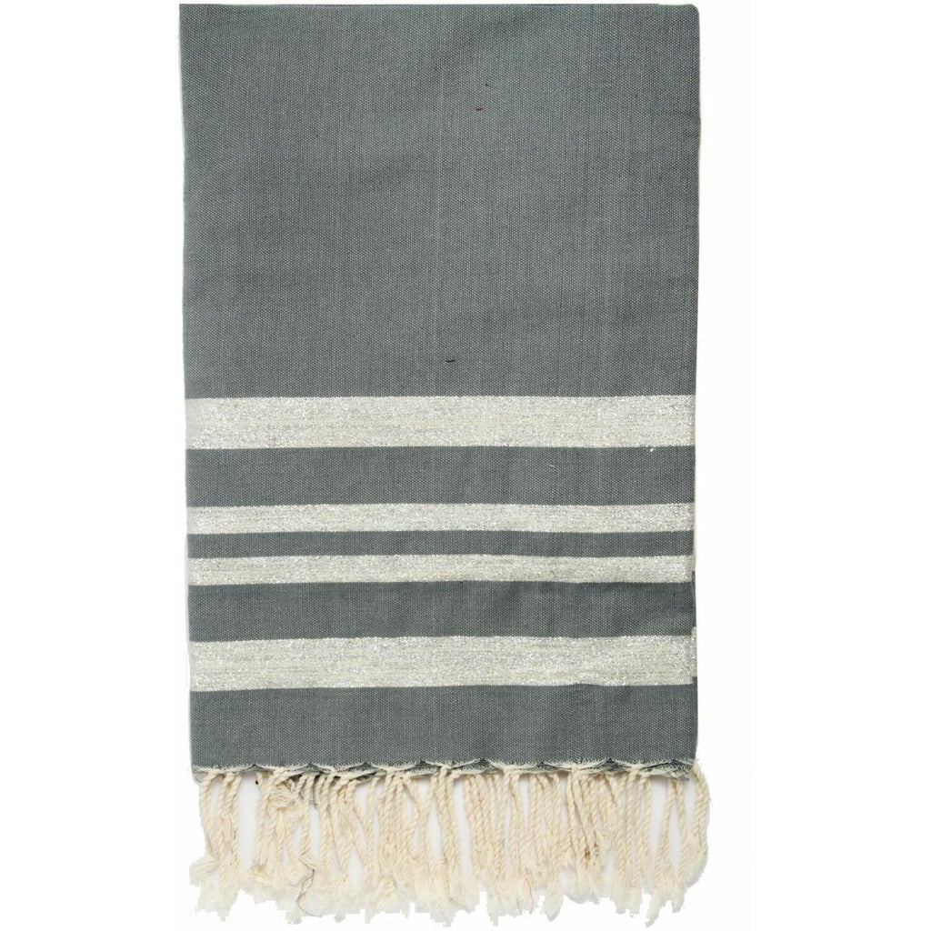 Mantel Hamptons de algodón y lúrex - Gris