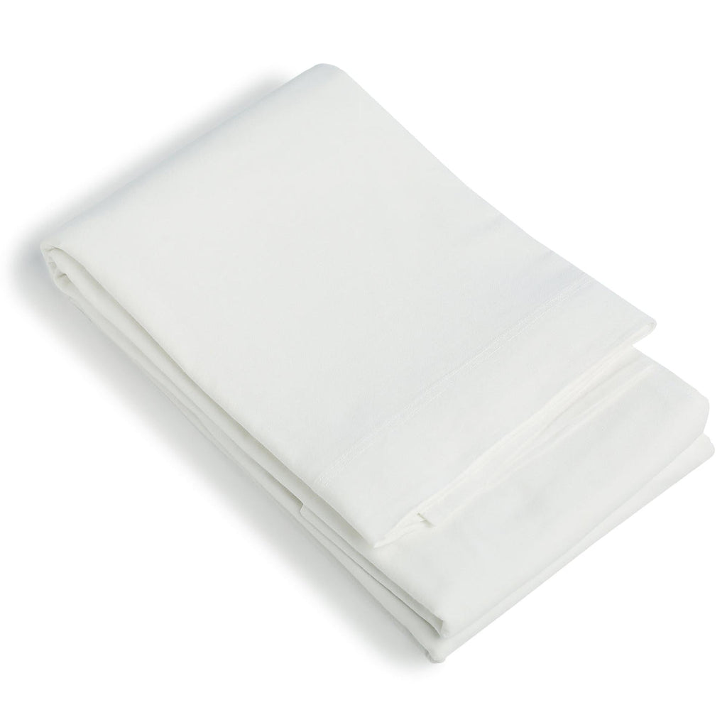 Luna - Flat Sheet - Washed Cotton - White