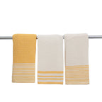 Torchon (X3) Coton 45X70 Mahdia Jaune Moutarde