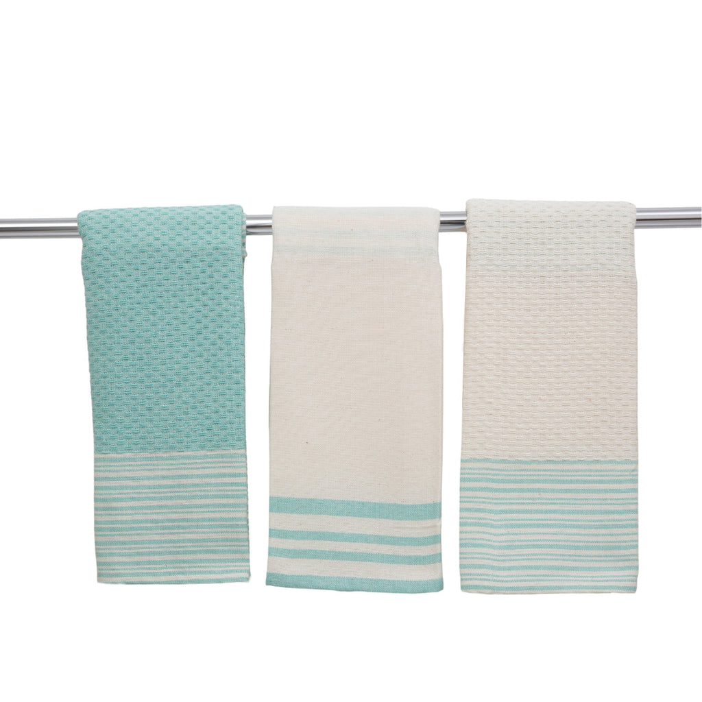 Torchon (X3) Coton 45X70 Mahdia Vert D'Eau