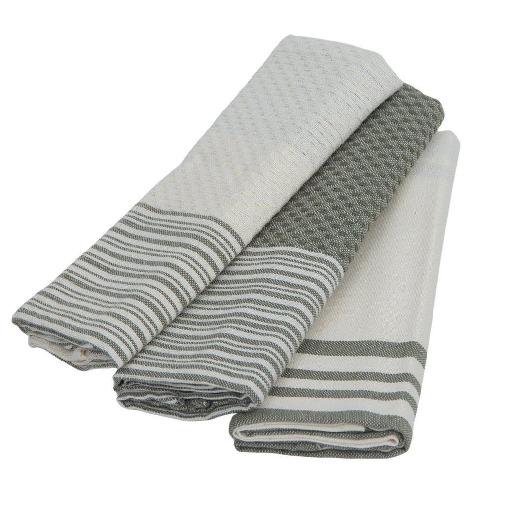 Torchon (X3) Coton 45X70 Mahdia Vert Kaki