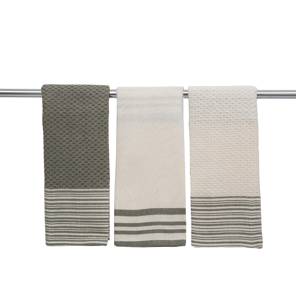 Torchon (X3) Coton 45X70 Mahdia Vert Kaki