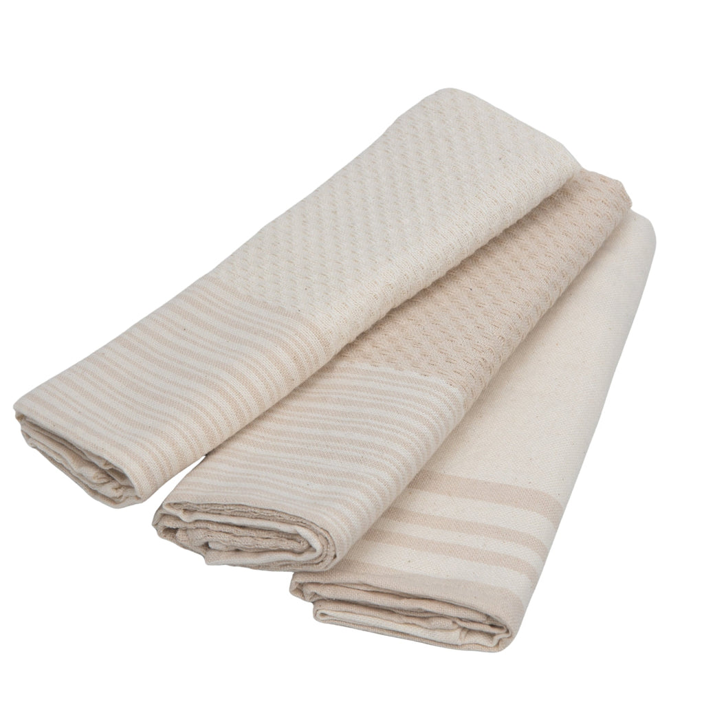 Torchon (X3) Coton 45X70 Mahdia Taupe Clair