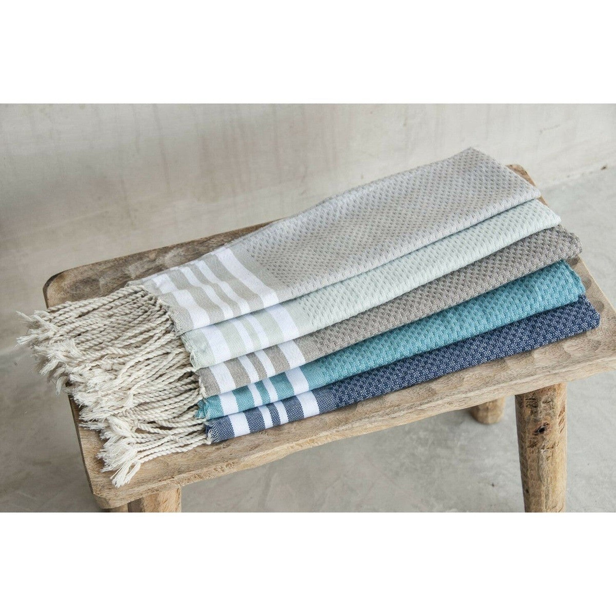 Bath towels (1+2) cotton 100x200+2(40x60) HAMPTONS pearl gray / white