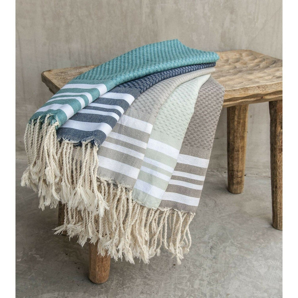 Bath towels (1+2) cotton 100x200+2(40x60) HAMPTONS pearl gray / white