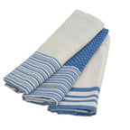 Tea towel (X3) Mahdia - Greek Blue - Cotton