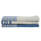 Tea towel (X3) Mahdia - Greek Blue - Cotton
