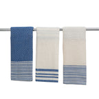 Tea towel (X3) Mahdia - Greek Blue - Cotton