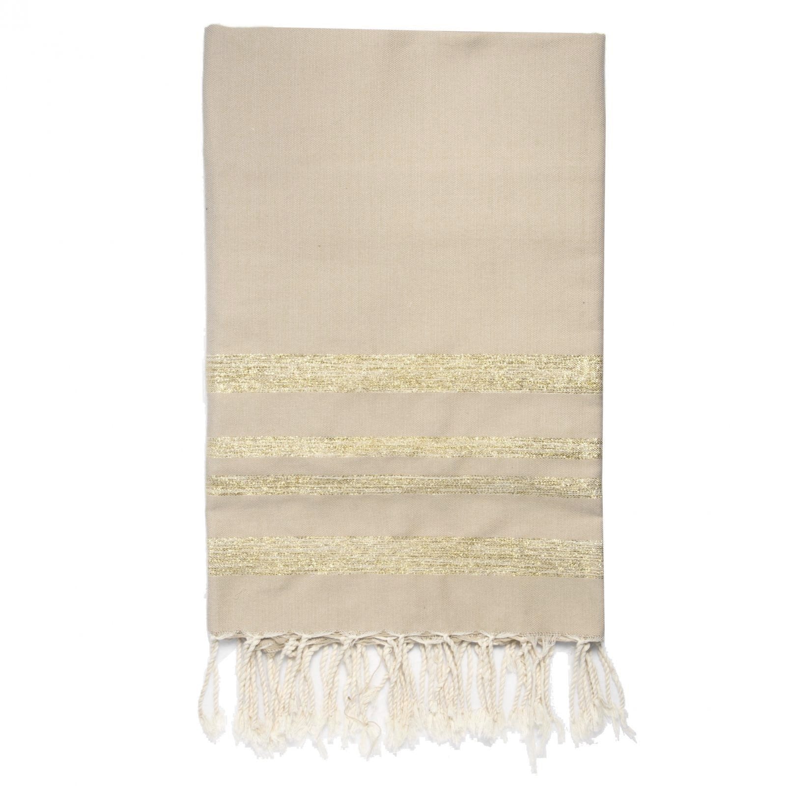 Mantel Hamptons de algodón y lúrex - Beige