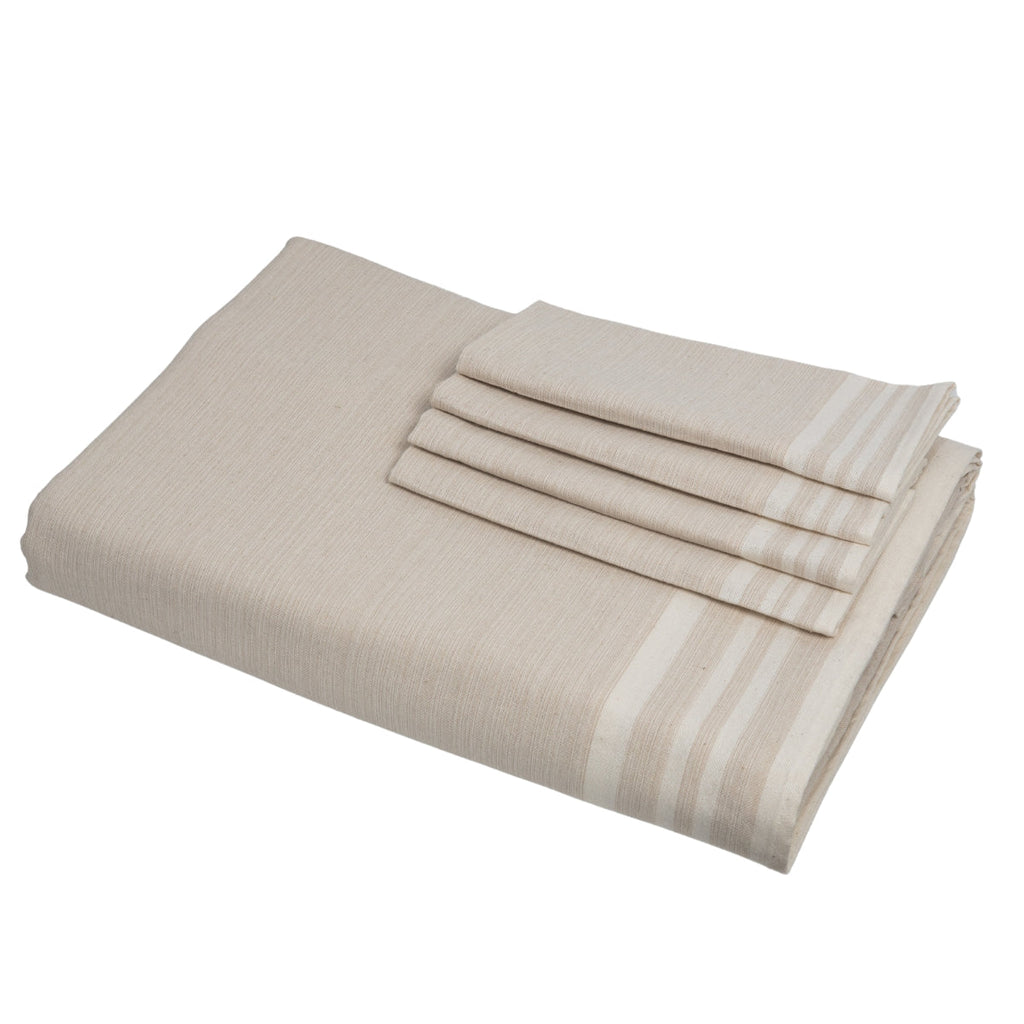 Mahdia - Nappe + 4 Serviettes - Lin