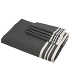 Mahdia - Nappe + 10 Serviettes - Noir