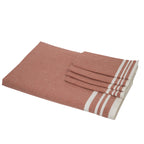 Mahdia - Nappe + 10 Serviettes - Rouge Tomette