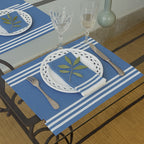 Mantel Individual (X4) Mahdia - Azul Griego - Algodón