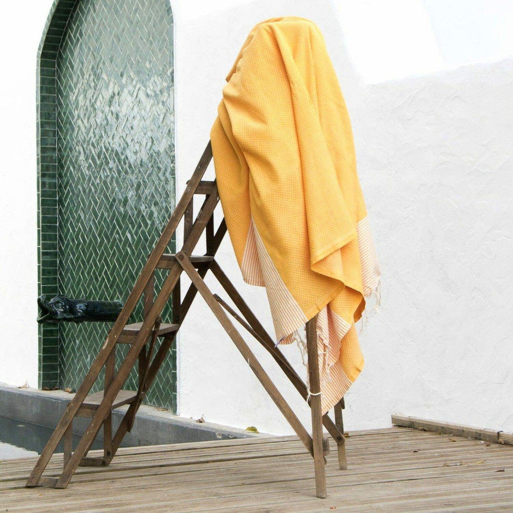 Fouta XXL cotton 200x200 IBIZA saffron yellow