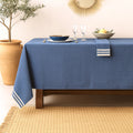 Mahdia - Juego De Mesa - Algodón - Azul Griego