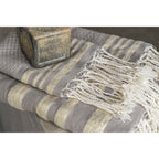 Bath towels (1+2) cotton 100x200+2(40x60) HAMPTONS light taupe / gold