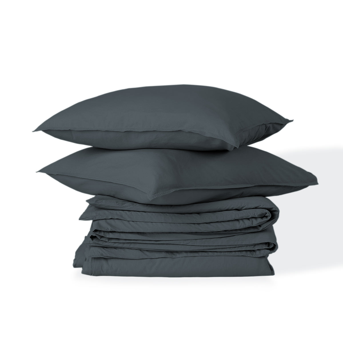 Luna - Bed Linen Set - Washed Cotton - Storm Blue