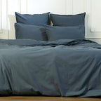 Luna - Bed Linen Set - Washed Cotton - Storm Blue