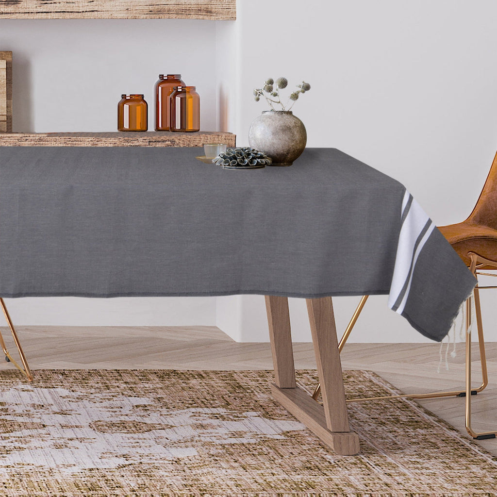 Mantel de algodón 150x250 ST TROPEZ gris medio
