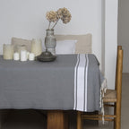 Mantel de algodón 150x250 ST TROPEZ gris medio