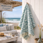 Jacquard Fouta - Cotton - Sage Green - Fish