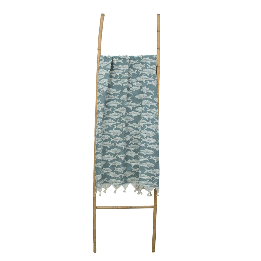 Jacquard Fouta - Cotton - Sage Green - Fish
