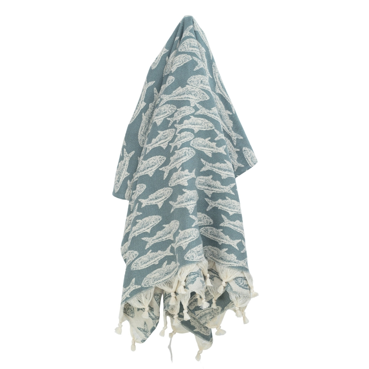 Jacquard Fouta - Cotton - Sage Green - Fish