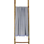 Cotton pareo fouta 100x200 BORA BORA medium gray / Greek blue