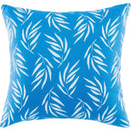 Funda de cojín de algodón para exteriores Foliage - Azul