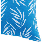 Funda de cojín de algodón para exteriores Foliage - Azul