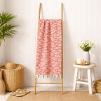 Jacquard Fouta - Cotton - Coral Red - Fish