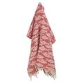 Jacquard Fouta - Cotton - Coral Red - Fish