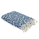 Jacquard Fouta - Cotton - Denim Blue - Leaf