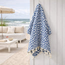 Jacquard Fouta - Cotton - Denim Blue - Leaf