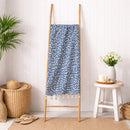 Jacquard Fouta - Cotton - Denim Blue - Leaf