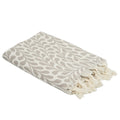 Jacquard Fouta - Cotton - Light Taupe - Leaf