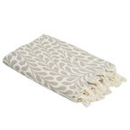 Jacquard Fouta - Cotton - Light Taupe - Leaf