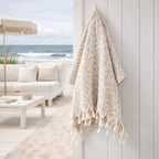 Jacquard Fouta - Cotton - Light Taupe - Leaf