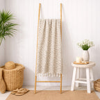 Jacquard Fouta - Cotton - Light Taupe - Leaf