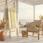 Fouta coton 100x200 ST TROPEZ jaune pâle