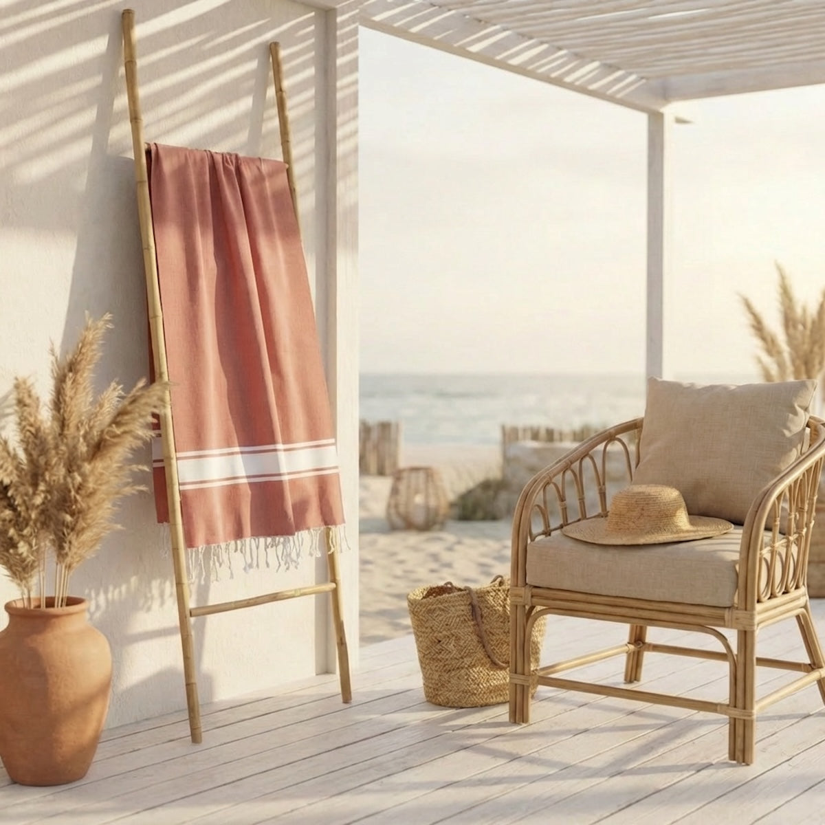 Fouta - Algodón - Rosa Arcilla - St Tropez