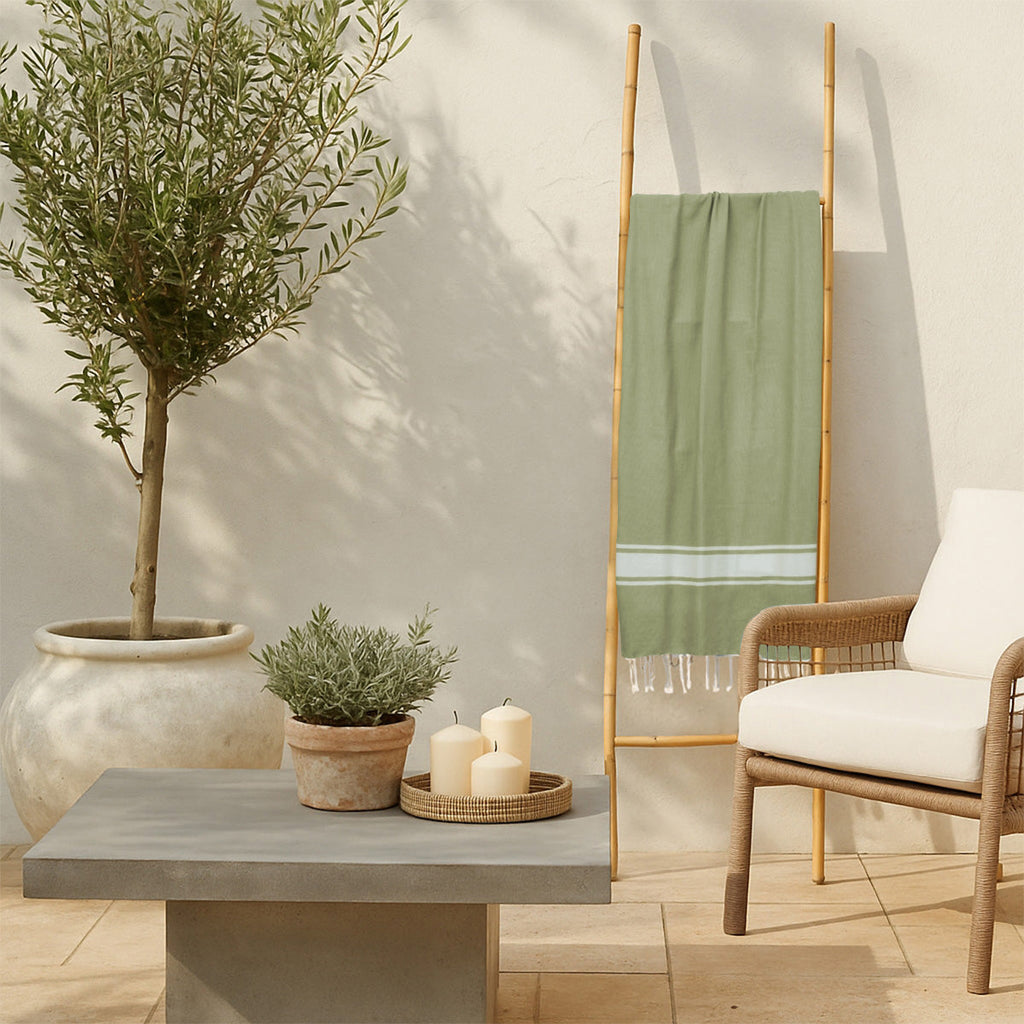 Fouta - Cotton - Almond Green - St Tropez