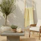 Ibiza - Fouta Nid D'Abeille - Jaune Pâle