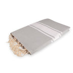 Nappe coton 150x250 ST TROPEZ gris perle