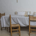 Nappe coton 150x250 ST TROPEZ gris perle
