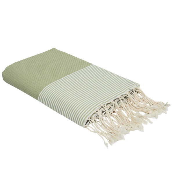Ibiza - Fouta Panal de Abeja - Verde Almendra