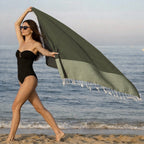 Ibiza - Fouta Nid D'Abeille - Vert Olive