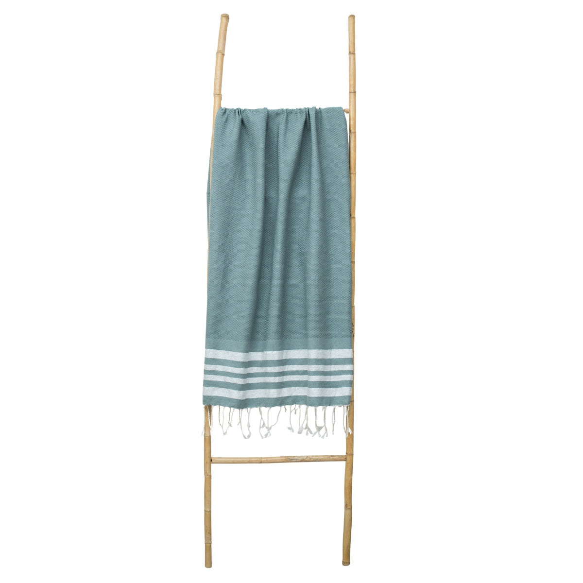 Honeycomb Fouta - Cotton - Sage Green / Silver - Hamptons