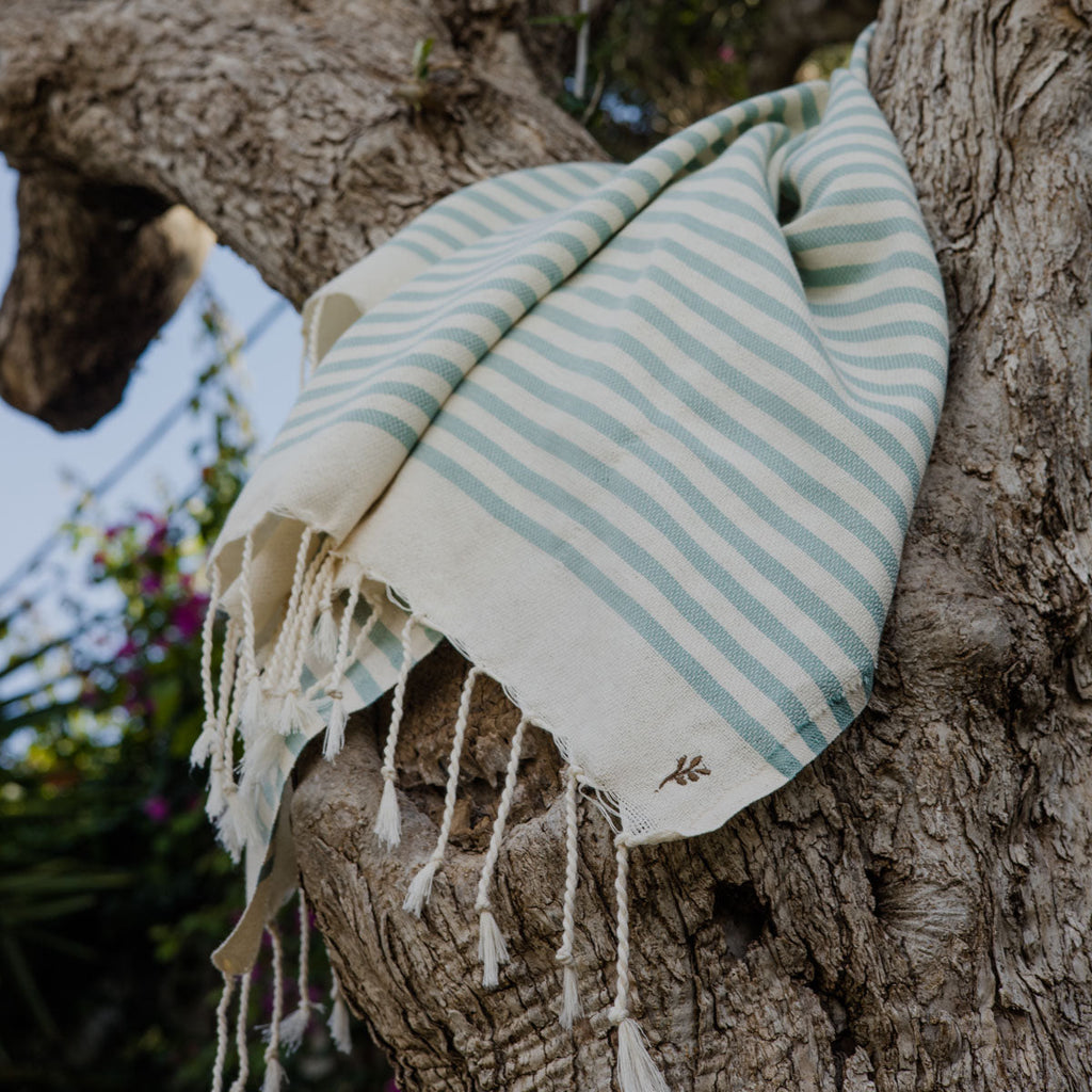 Fouta Xxxl Hossegor - Water Green - Cotton