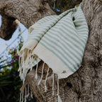 Fouta Xxxl Hossegor - Water Green - Cotton